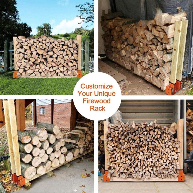 Factory Sale Outdoor Firewood Racks, Fireplace Wood Storage Holder Log Storage Rack