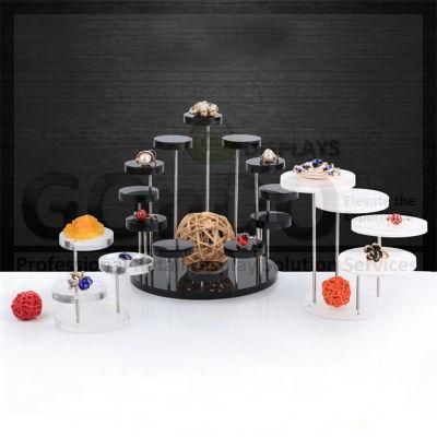 Custom Three-Dimensional Display Platform Revolving Discs Acrylic Necklace Organizer Jewelry Display Stand