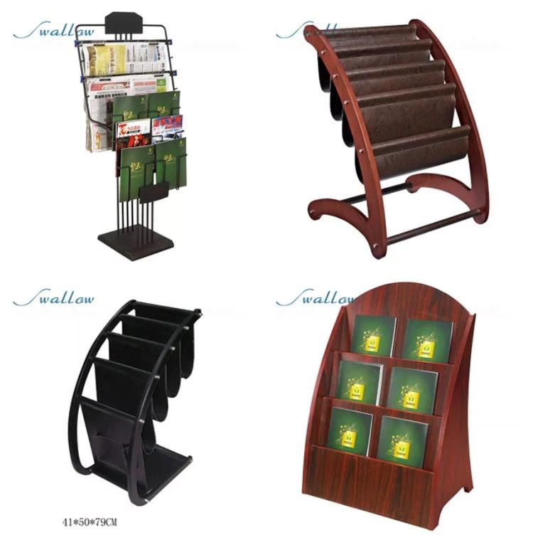 Display Hotel Information Rack, Catalogue & Reference Racks, Hotel Metal Newspaper Rack Magazine Display Stand