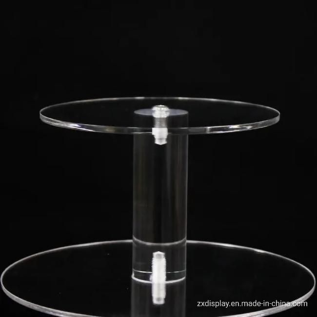 6 Tiers Round Acrylic Fruits Display Rack Cupcakes Display Stand for Party