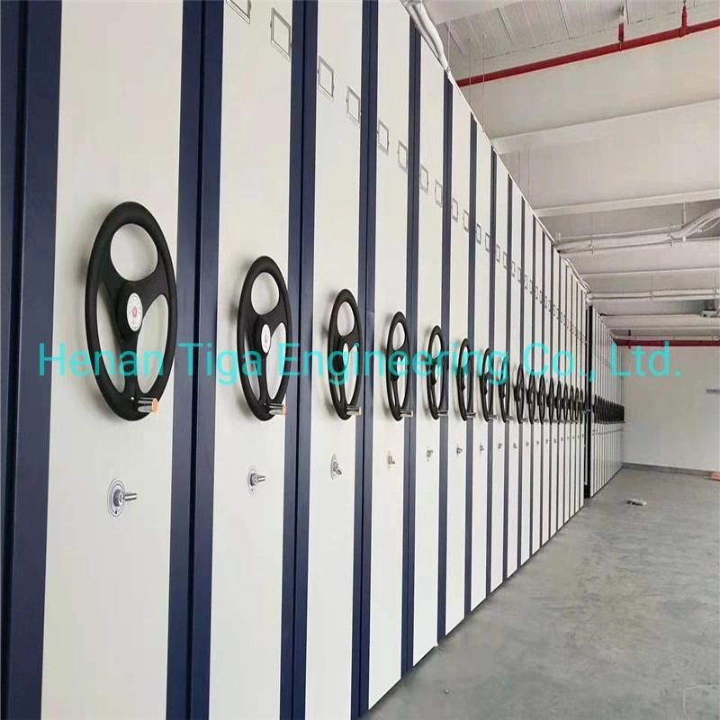 Hospital Government Office Cabinet Series Shelving, Steel Frame Locker Mobile File Archive Dense Rack