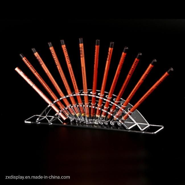 Rainbow Shape Acrylic Beauty Eyebrow Pencil Display Stand