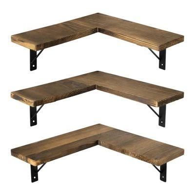 Wood Wall Mounted Rack Book Storage Rack