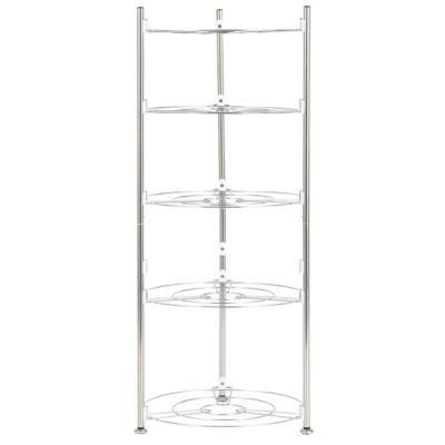 Stainless Steel Kitchen Storage Shelf Pan Stand Pot Holder Rack 5 Tiers