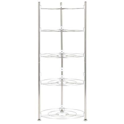 Stainless Steel Kitchen Storage Shelf Pan Stand Pot Holder Rack 5 Tiers