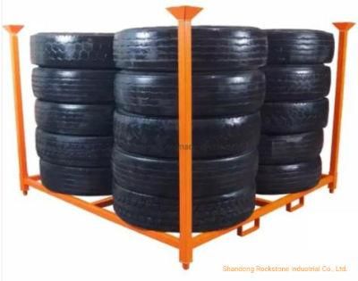 Storage Rack Powder Coated TBR&OTR Truck Tyre Stacker Rack Metal Rack