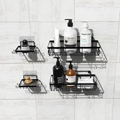 Shower Caddy, Adhesive Shower Organizer Shelf, 4 Pack No Drilling Bathroom Shampoo Caddy &amp; Soap Holder