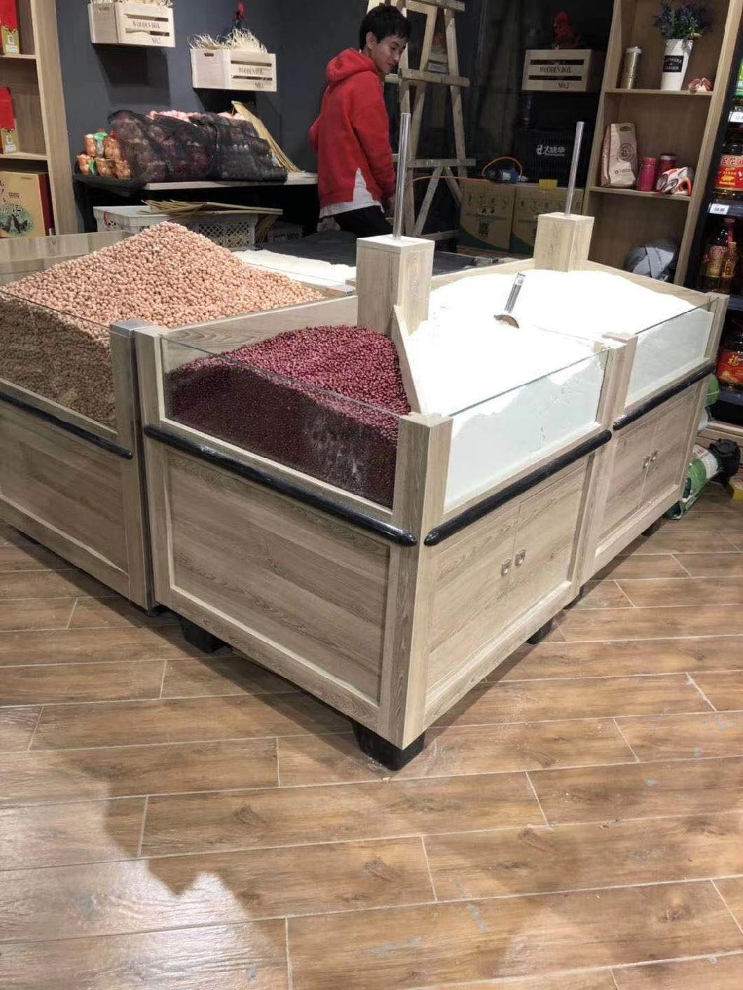 Supermarket Vegetable and Fruit Rack with Spray System