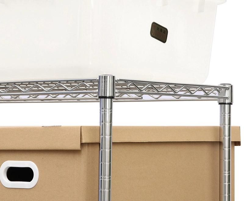 High Quality Shelving Unit 4-Tier Stainless Steel Wire Shelving 4-Shelf Heavy Duty Shelving Rack