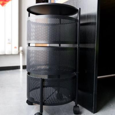 Hot Sales Storage Baskets Kitchen Storage Fruit 360 Degree Rotating Baskets Vegetable Rack