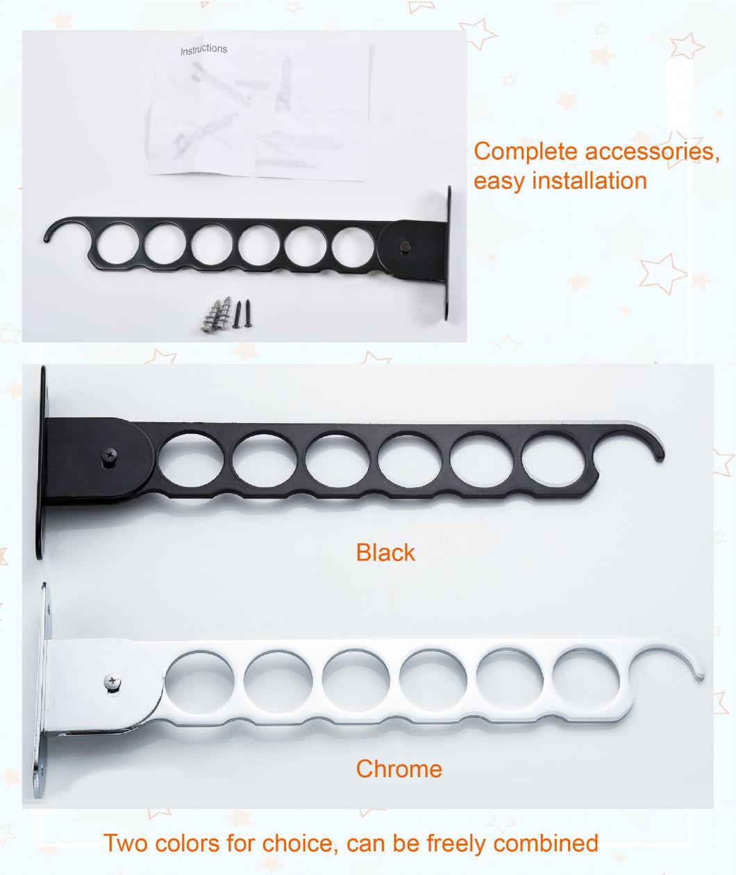 Foldable Metal Wall Rack for Bedroom Cloth Hanger