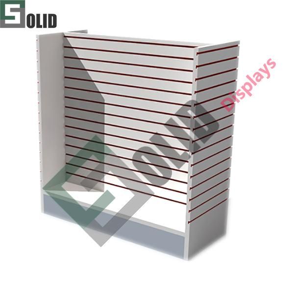 Slatwall Display Cases Gondola Display Supermarket Rack Display Shelf with Screen