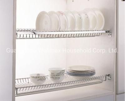 Wall Mounted Dish Drying Rack 2 Tiers Kitchen Cabinet Dish Rack (CWJ235)