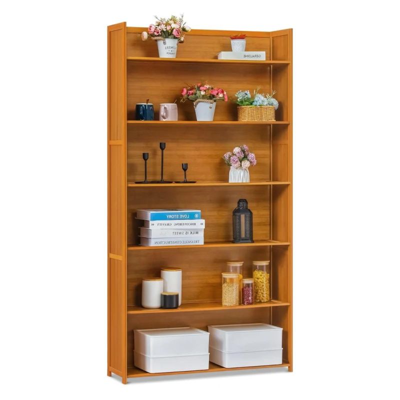 4 Tier Open Shelf, Bookcase Storage Cabinet for Living Room Bedroom