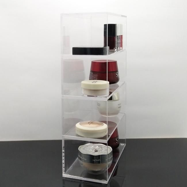Bedroom 4 Layers Acrylic Makeup Cosmetic Storage Organizer Rack