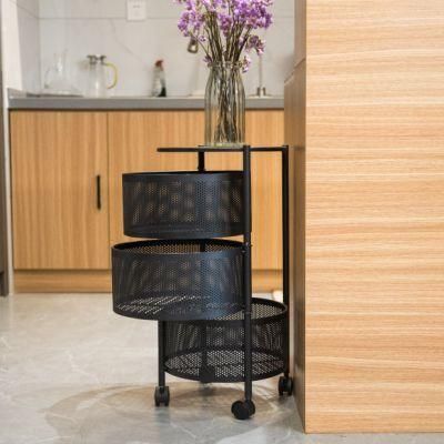 Household Storage Rack for Kitchen Living Room Toilet Basket for Fruit Vegetable