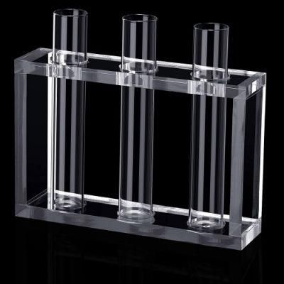 Clear Acrylic Test Tube Rack Customized Laboratory Plexiglass Aquatic Plant Incubator