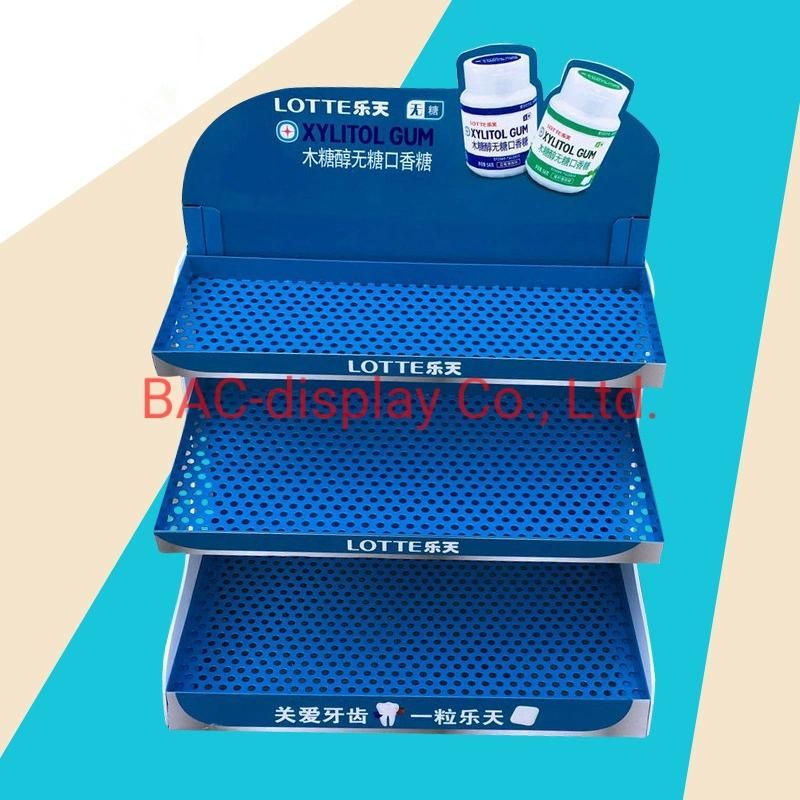 Hot Sale Desktop Metal Chewing Gum Shelving Display Rack