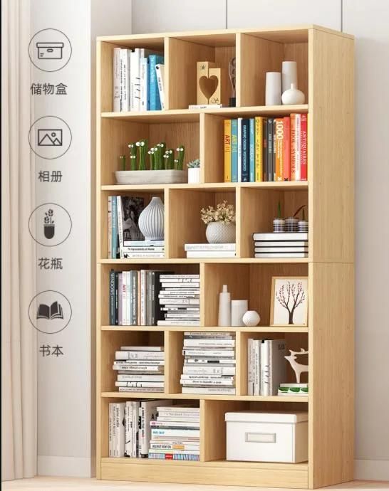 Bookshelf Racks Simple Floor Storage Home Living Room Bedroom Small Office One Wall Net Red Bookcase