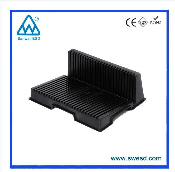 L-Style Conductive Plastic ESD PCB Circulation Rack High Temperature Resistance ESD SMT Magazine PCB Storage Rack