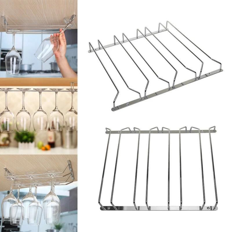 Top Mounting Ss201 Wine Glass Rack 2/3/4 Rows