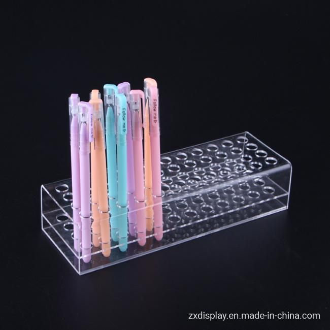 Clear Acrylic Ballpoint Pen Retail Display Rack for Stationery Store