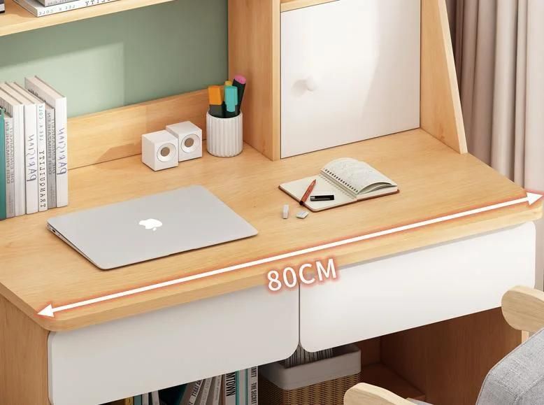 Simple and Stylish Home Computer Desk with Desk and Bookshelf