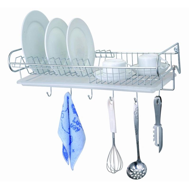 Counter Cabinet Storage Holders Wooden Kitchen Drainer Dishes Drying Rack Over The Sink