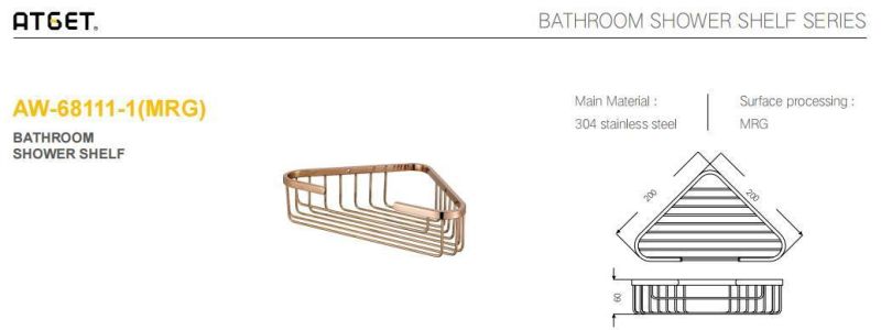 Aw-68111-1 (MRG) 304 Stainless Steel Bathroom Shower Shelf