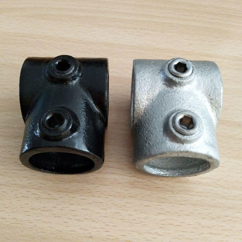 Black Electro Painted Short Tee Tube Clamp Scaffold Handrail Key Clamp Fittings