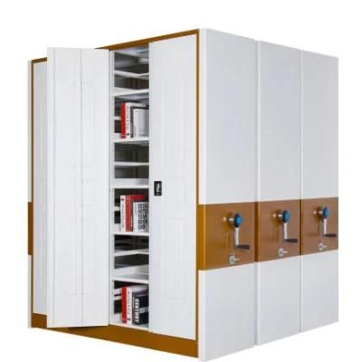 Mechanical Cabinet Saving System Side Handle Operated Mobile Rack for Library and Office