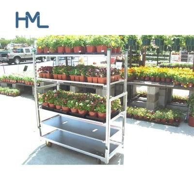 Wholesale Danish Transport Greenhouse PP Shelves Nursery Plant Cart