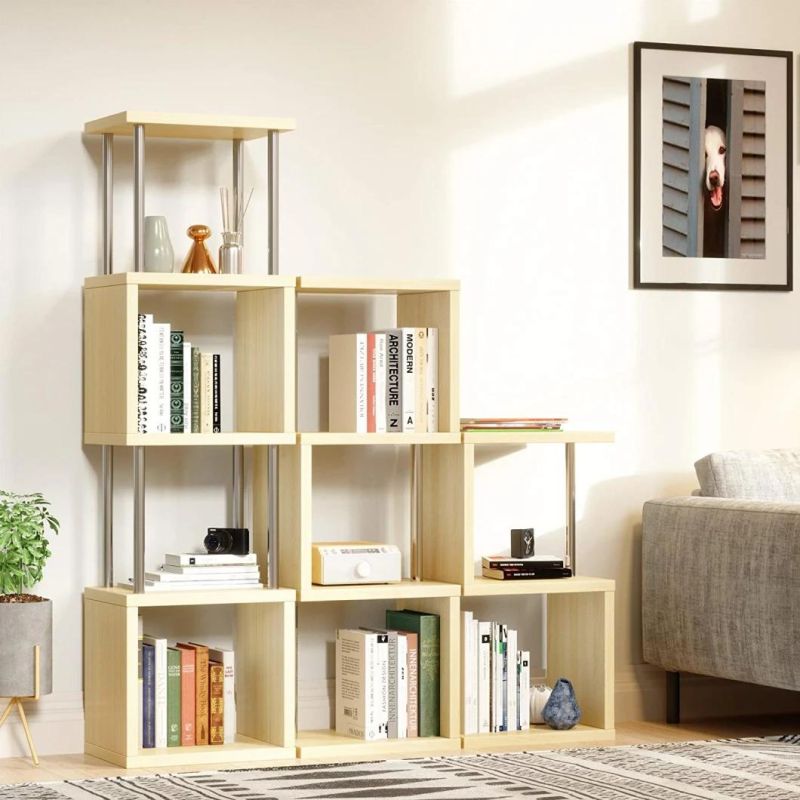 Modern Storage Rack with Metal Frame Small Bookshelf for Living Room Bedroom Office, OA