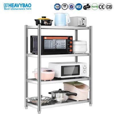 Heavybao Commercial Kitchen Equipment Round Tube Kitchen Storage Rack