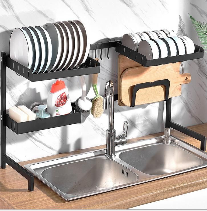 Stainless Steel Sink Shelf Kitchen Dish Rack Knife Rack Drain Rack Household Kitchen Storage Rack