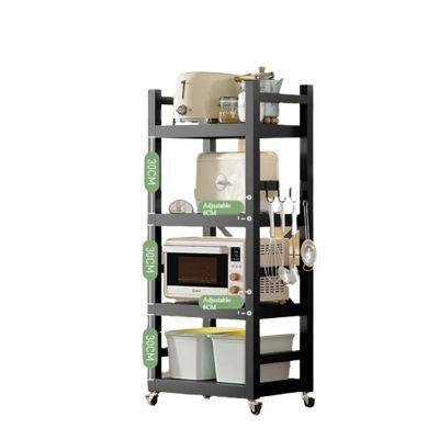 Standing Type Folding Kitchen Rack Microwave Oven Storage Rack