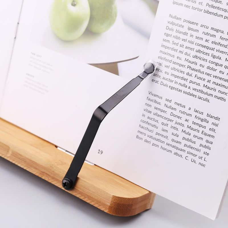 Foldable Multifunction Bamboo Bookshelf Holder Book Reading Stand for Reading Adjustable Bookstand Laptop Desk Holder School Office