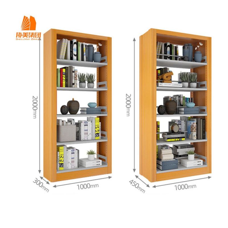 Library Double-Sided Steel Bookshelf, High-Quality Steel Processing.