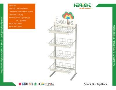 Supermarket Display Stand Basket Promotion Snack Display Rack