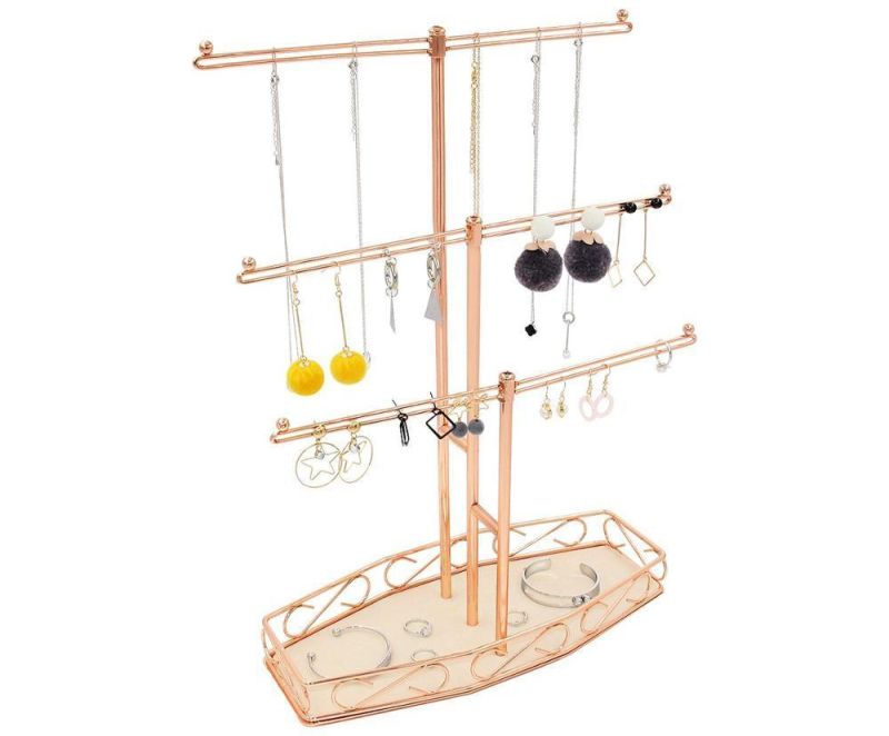 Necklace Jewelry Holder Iron Wire Organizer Display Stand Storage Rack