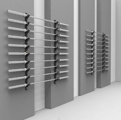 Gym Use Cross Fitness Wall Mounted 3/6/8/10PC Barbell Storage Gun Rack