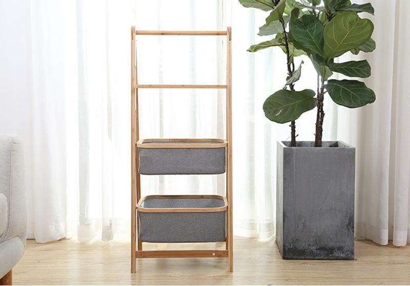 3 Tier Bamboo Home Bathroom Livingroom Storage Rack Shelf Basket