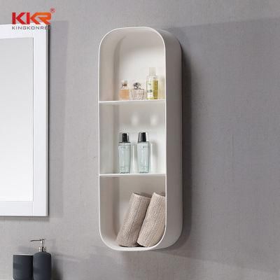 Stone Resin Solid Surface Matte Bathroom 3 Divider Wall Shelves