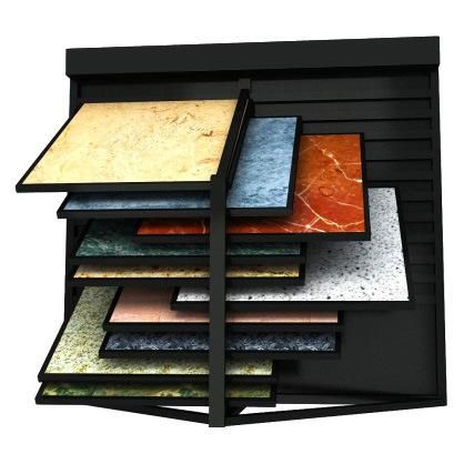 Single Row Wood Floor Sample Tile Display Racks