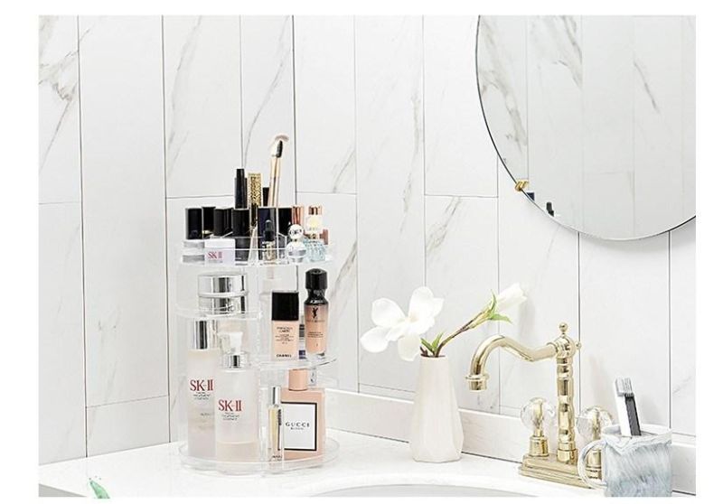 360 Rotating Makeup Organizer Acrylic Display Stand