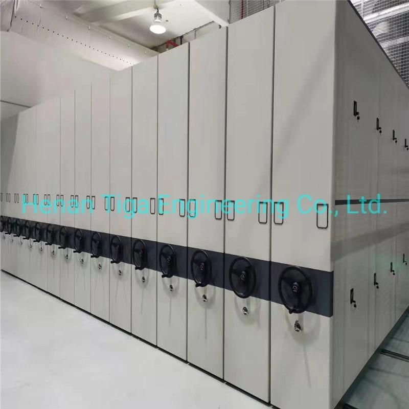 Hospital Government Office Cabinet Series Shelving, Steel Frame Locker Mobile File Archive Dense Rack