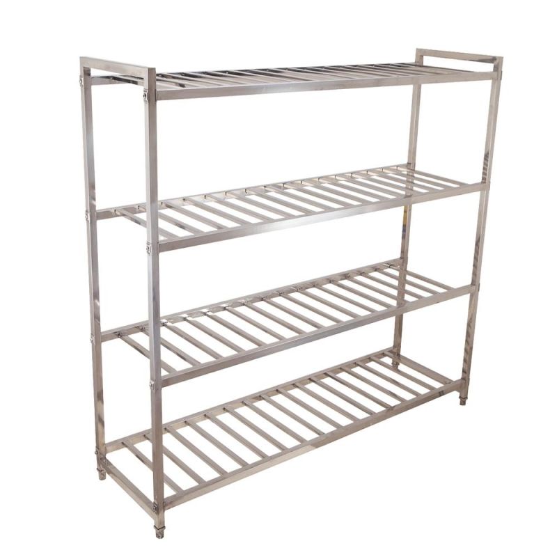 Cheap Kitchen Storage Rack Square Tube Heavy Duty Shelf Ladder Type