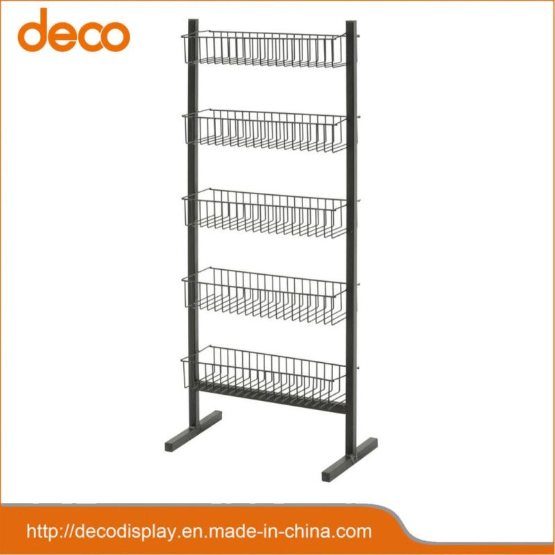 Custom Floor Stand Display Unit Metal Retail Shelf Permanent Rack for Supermarkets