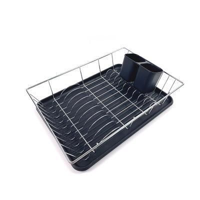 Utensils Plate Drainer Metal Wire Storage Holder Kitchen Drying Shelving Rack