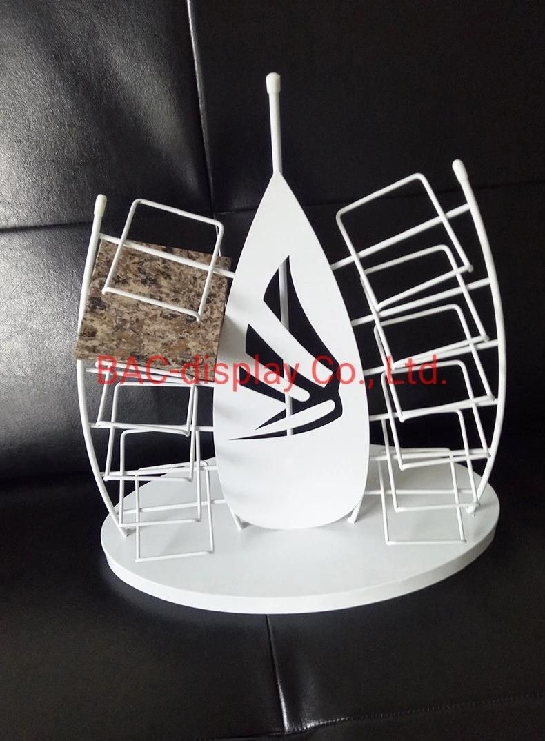 Tabletop Marble Ceramic Tile Shelf Sample Display Racks